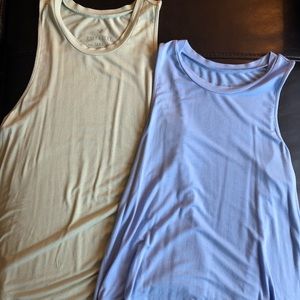 Blue & Green American Eagle Tank Tops Size XXS